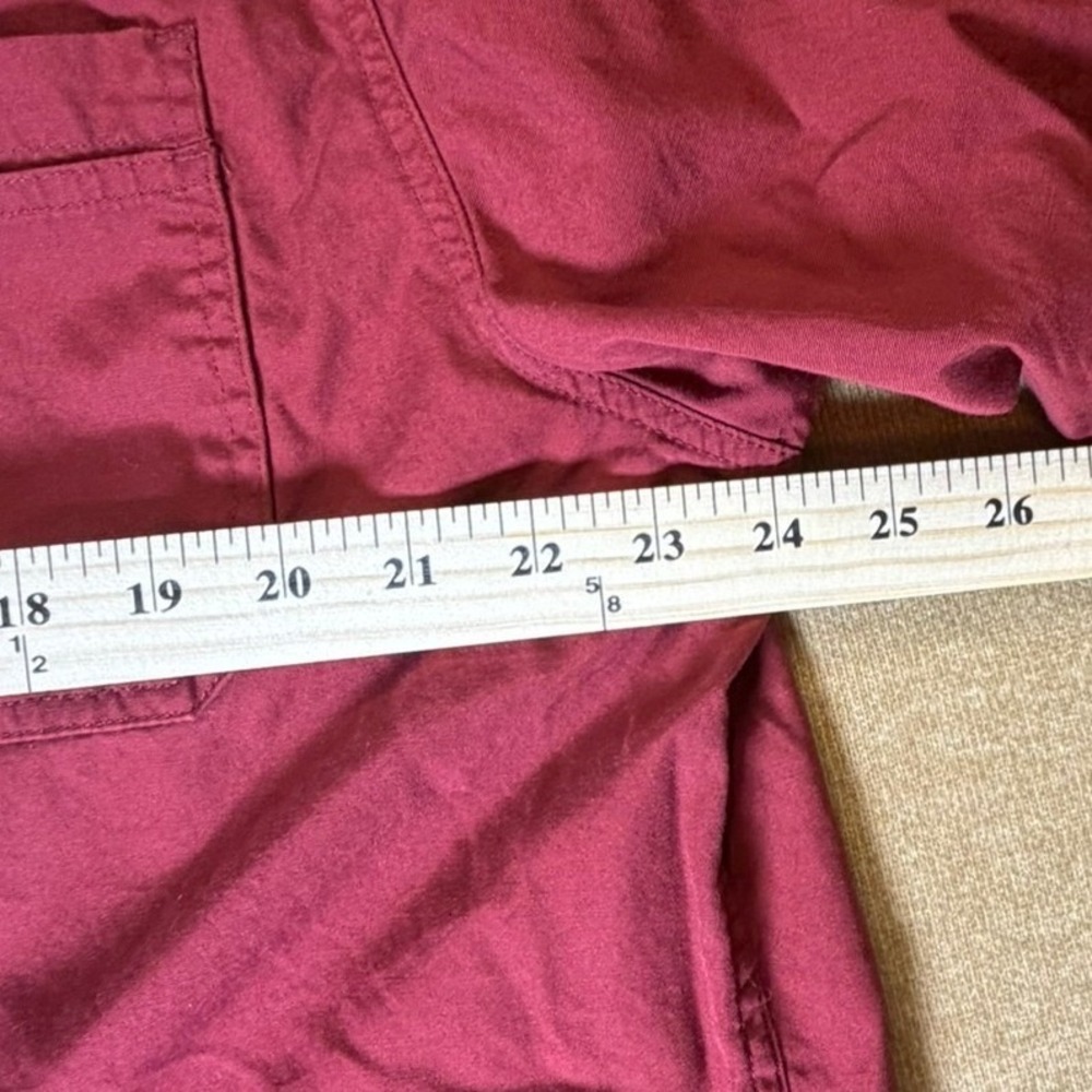 Carhartt Button Down Shirts XL 1 Burgundy & 1 Plaid 2 Pack Bundle Long Sleeve - Picture 6 of 7